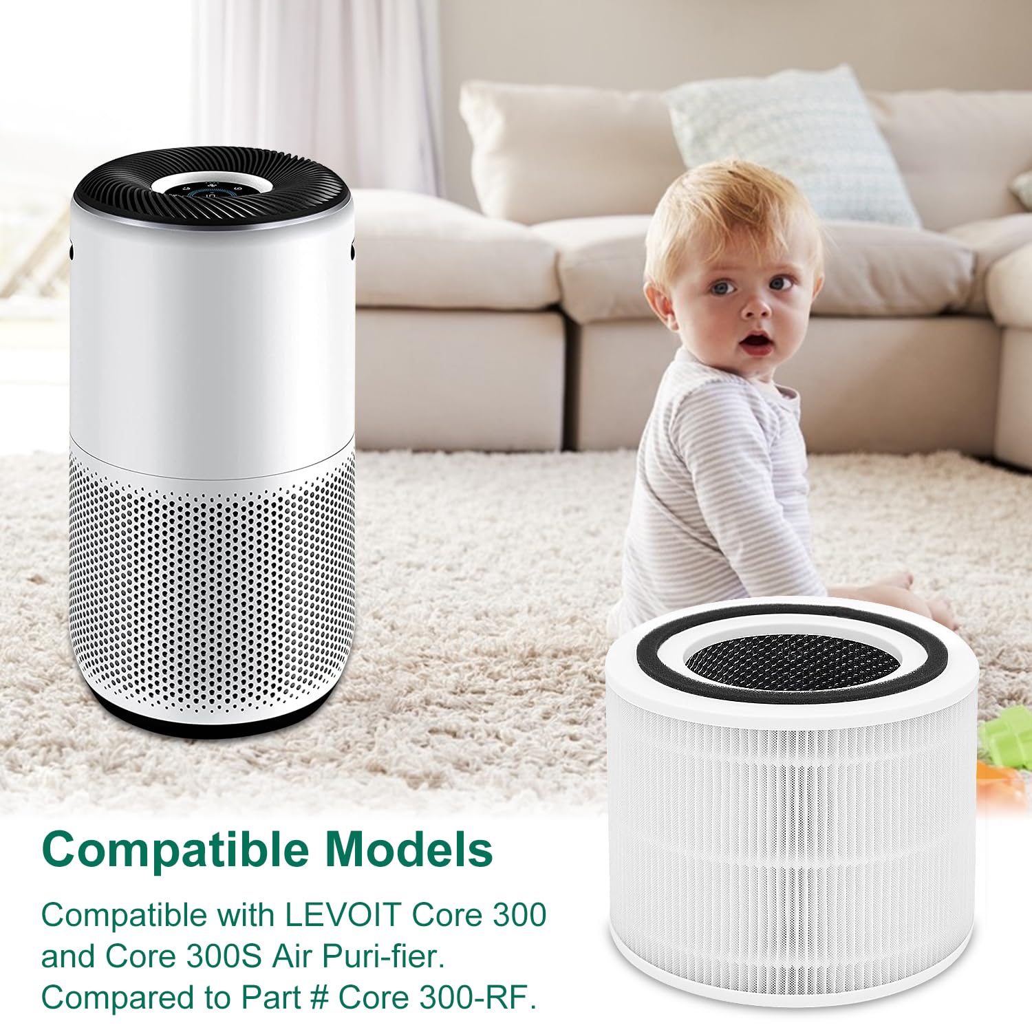 Levoit Core 300S ＋ 新品互換フィルター4個付 Amazon.co.jp: Core 300 4個パック LEVOIT Core 300とCore 300Sに対応