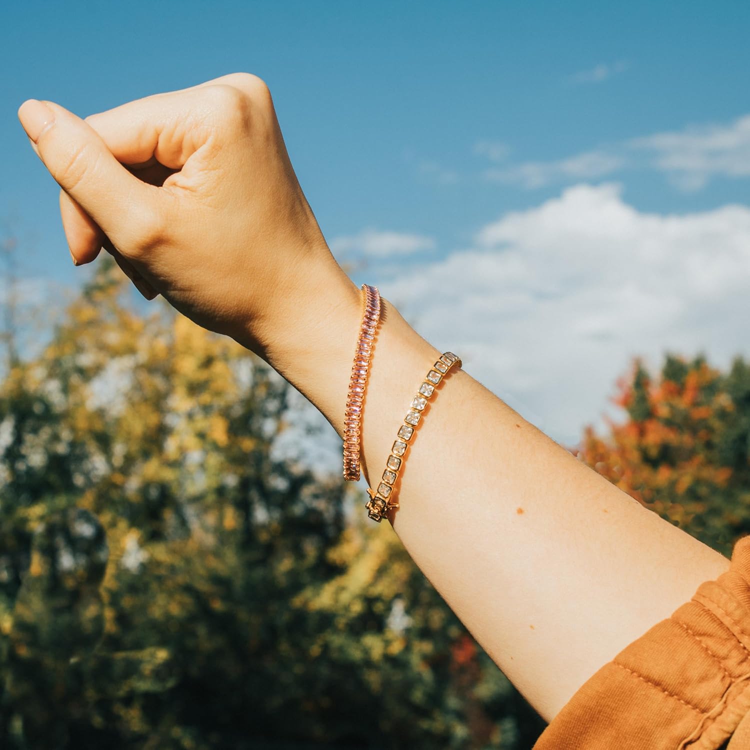 Silver Smile - 18K Gold Vermeil Modern Tennis Bracelet for Women – Hypoallergenic, Tarnish Resistant, Bold Elegant Design – Elegant Anniversary, Birthday, or Graduation Gift - Image 7