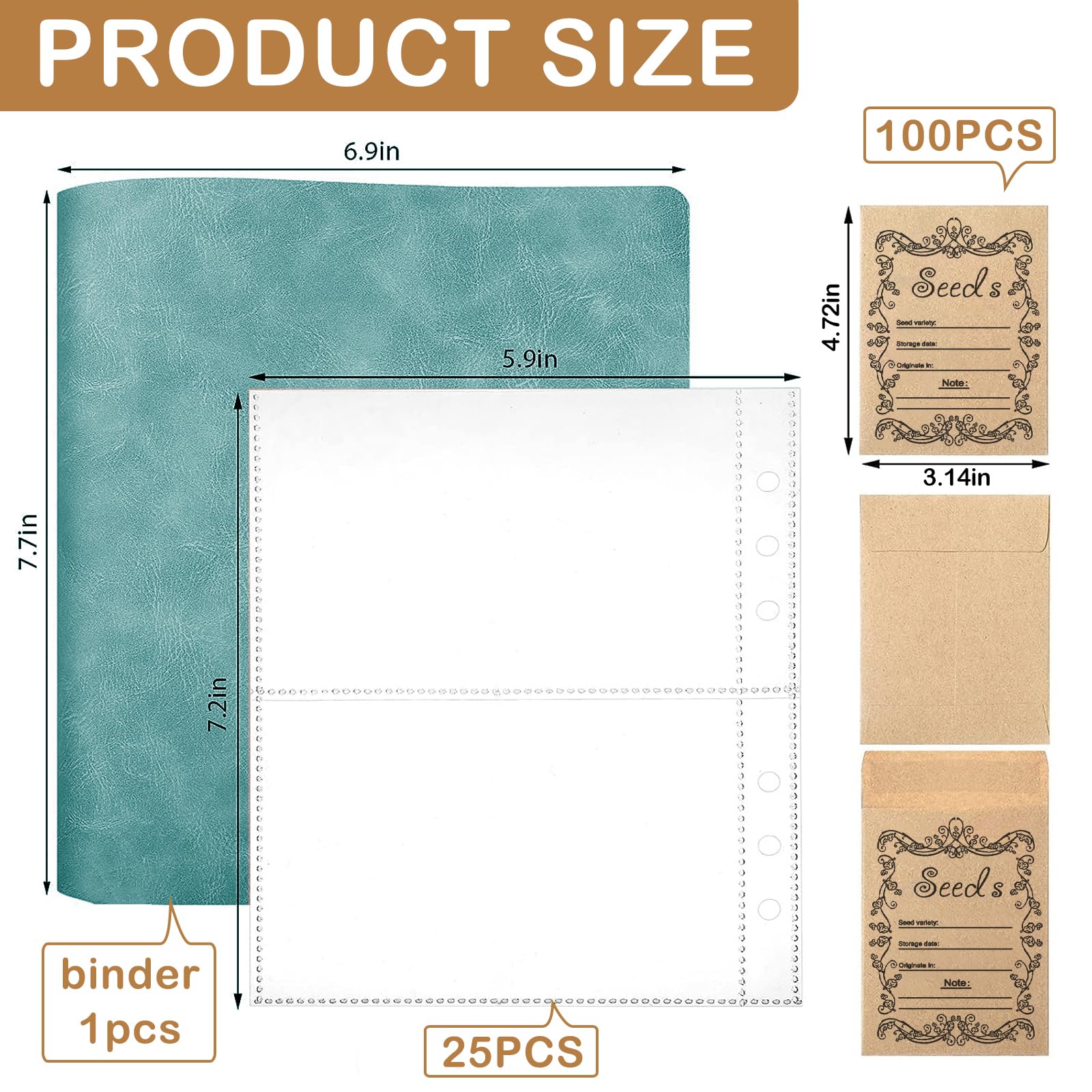100 Resealable Seed Packets for Vegetable Storage - Image 2