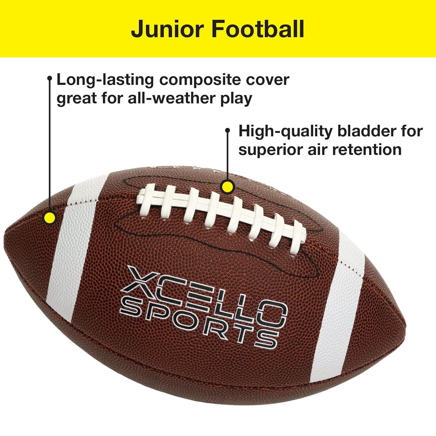 Multi-Sport 3-Ball Set - Jr. Football, Official B7 Basketball and Size 5 Soccer Ball with Ball Pump (Classic)