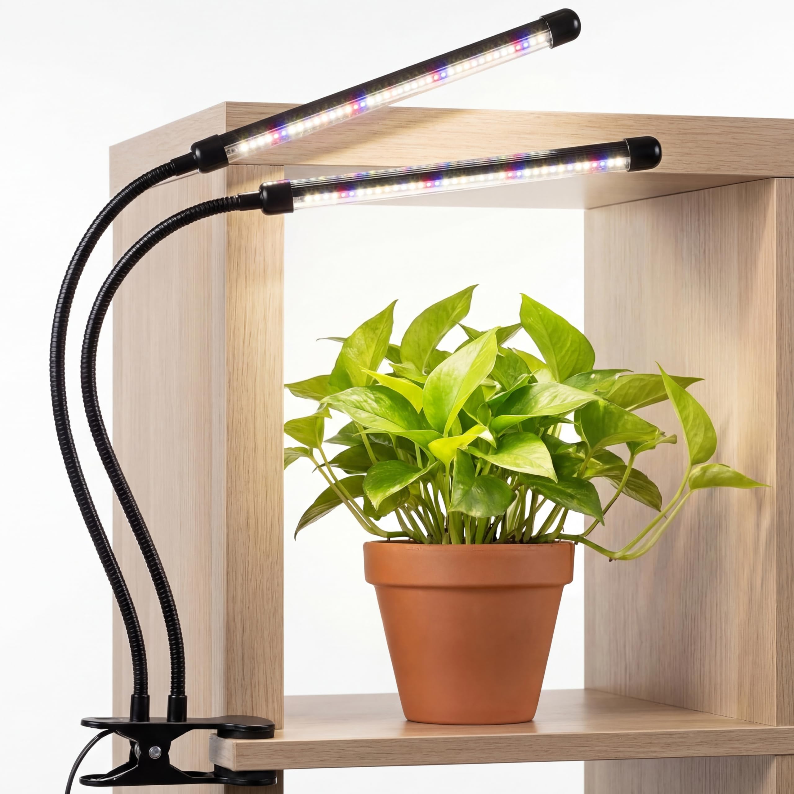 LED Grow Lights for Indoor Plants Full Spectrum - Features Multi Mode Color Spectrums, Dimmable, Auto Timer, Clip on Goosneck Plant Lamp