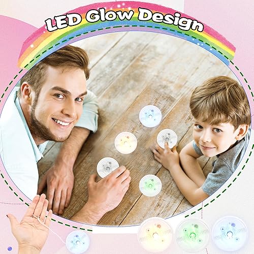 Miniatura 3 de 15 piezas de bola Yo Yo con luz LED transparente, bola sensible de plástico sensible para principiantes, cumpleaños, Navidad, relleno de calcetines