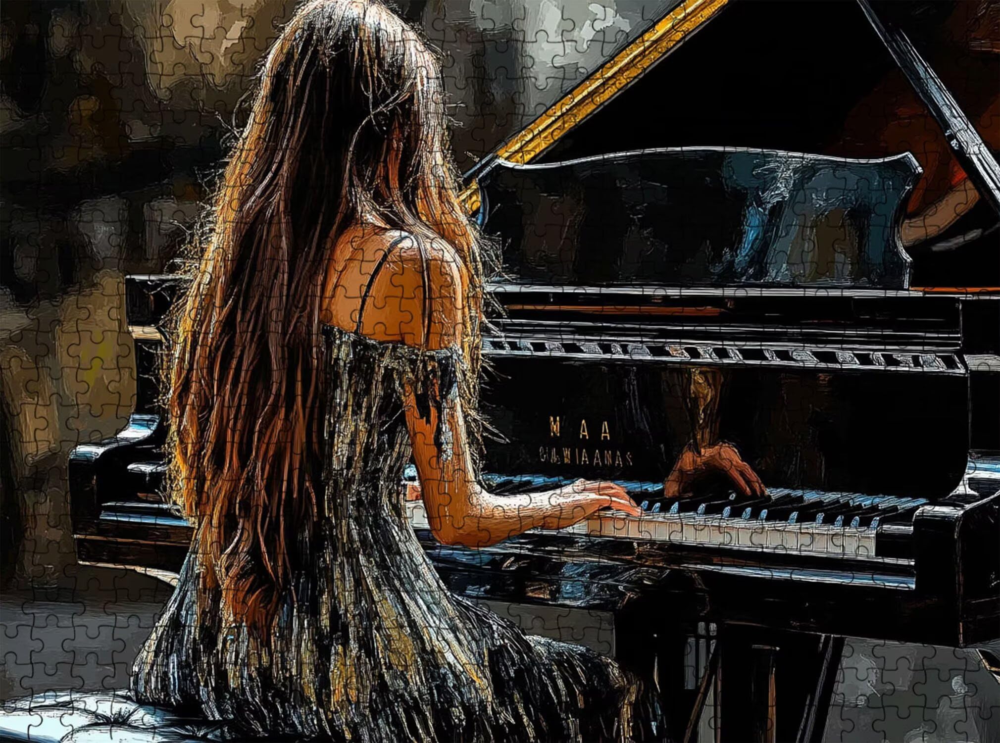 Puzzle 5000 Pezzi Classici, Puzzle Bellezza pianoforte, 156 x 105 cm, Gioco Educativo e Antistress in Legno con Poster Incluso, Ttività DIY per Famiglia, Regalo per Appassionati, Decor Parete, f0-747