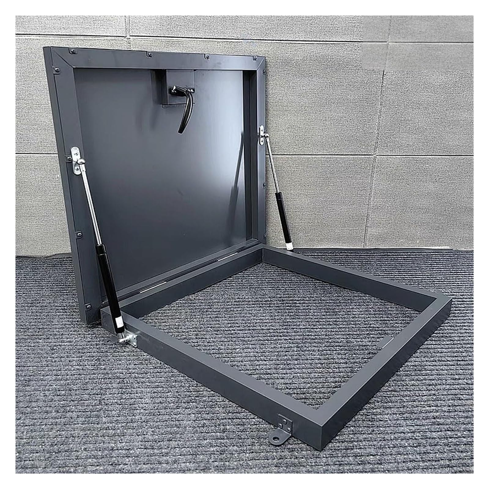 Claraboyas De Acero, Cubiertas Impermeables para Claraboyas, Tapas De Acceso A Sótanos, Fabricadas En Acero Galvanizado, Con Manilla De Palanca(50x50cm)