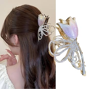 花柄ストーン付き黒ヘアクリップ 花柄ストーン付き黒ヘアクリップ 楽天市場】ヘアクリップ 花