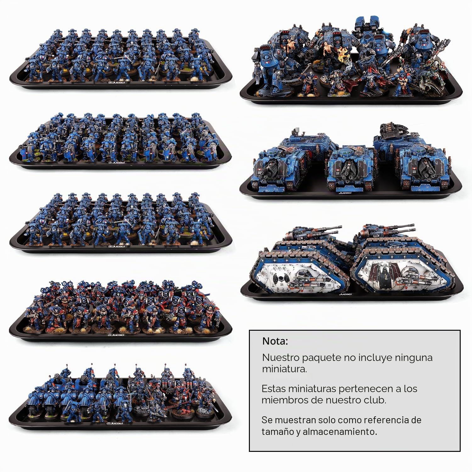 Jucoci Miniatures - Caja de almacenamiento en miniatura, estuche de transporte (juego de 2 piezas)