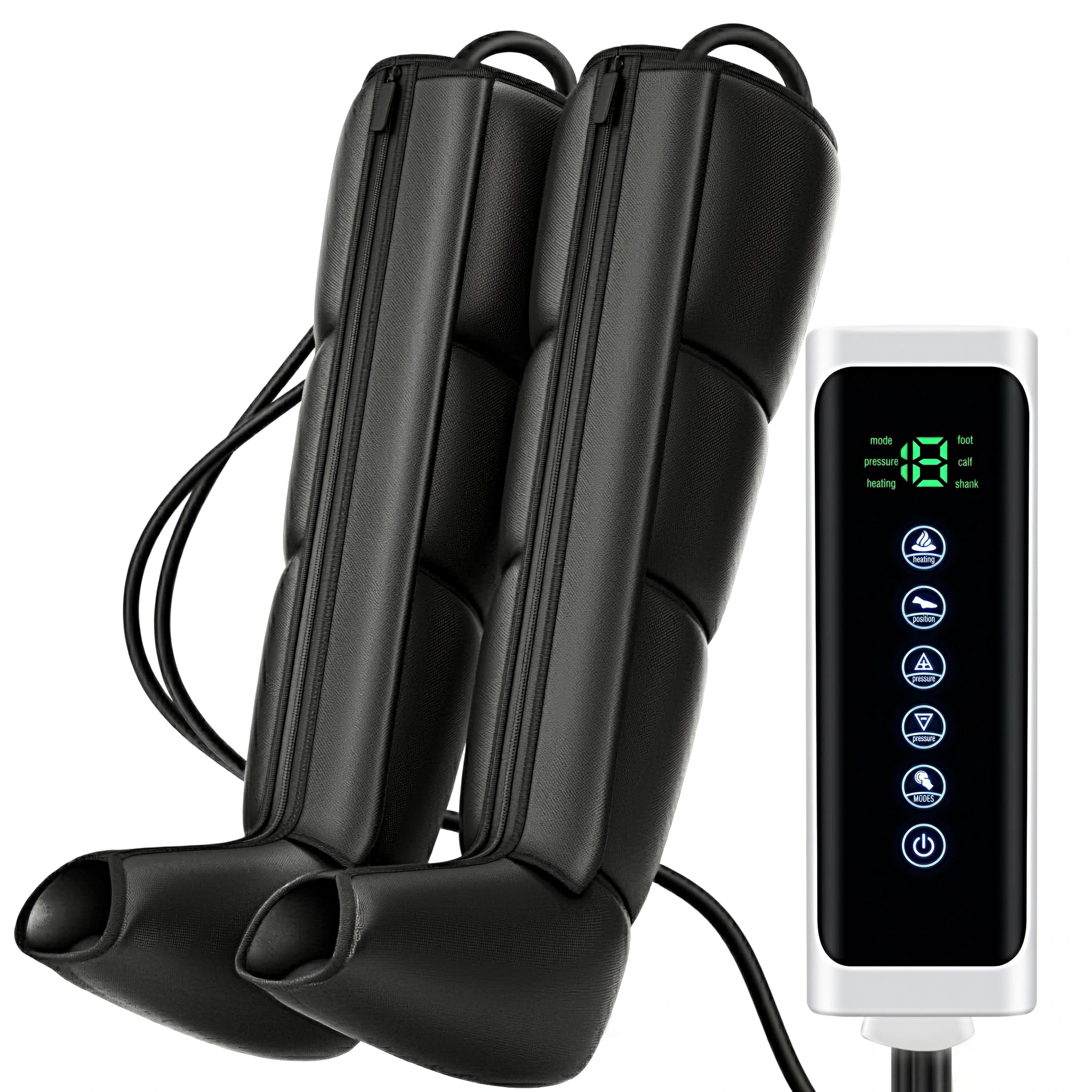 Leg Compression Massager Air Compression Leg Massager for Circulation Muscle Recovery 6 Modes 9 Levels Adjustable Full Leg