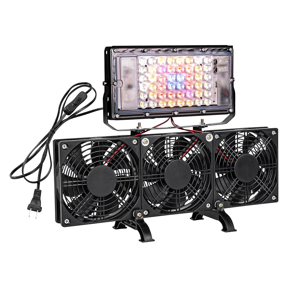 ('H') 植物育成　セット　サーキュレーター　ライト　ストロングアーム H') 植物育成 セット サーキュレーター ライト ストロングアーム