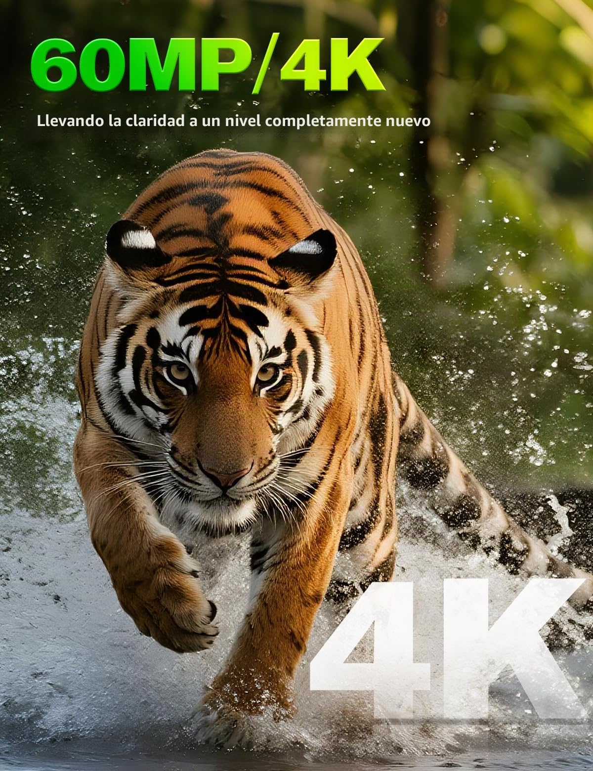 Coolifepro Cámara de Caza, 60MP 4K HD Camara Fototrampeo Infrarroja Nocturna con 850nm IR LED, Tarjeta de 32GB, IP66 para Observación de Animales Vida Silvestre y Monitoreo de Seguridad en Interiores