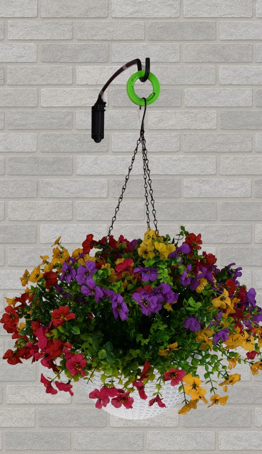 Patiodrip™ Complete Starter Kit | Weight-Activated Hanging Basket Waterer (Gravi-Sense™ Technology) + Water Pressure Regulator | Automatic & Battery-Free