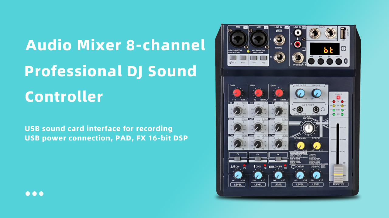 Amazon | Depusheng DE8オーディオミキサー8チャンネル