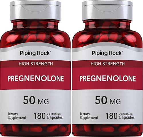 Miniatura 8 de Piping Rock Pregnenolone 50 mg | 180 Cápsulas | Suplemento de apoyo hormonal | Sin OMG, sin gluten