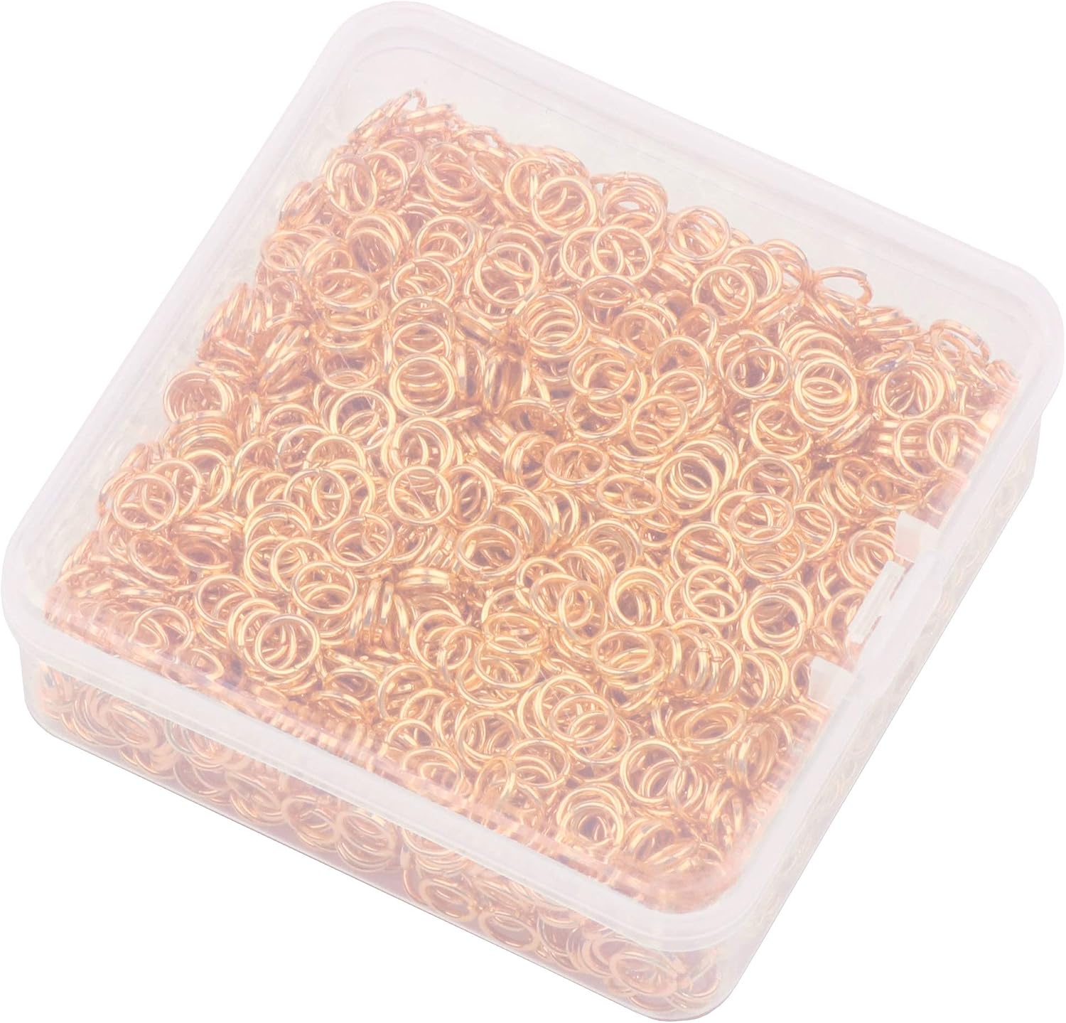 YAKA 1600pcs 6mm Gold Plated Iron Open Jump Rings Connectors Bulk for DIY Craft Earring Necklace Bracelet Pendant Choker Jewelry Making Findings and Key Ring Chain Accessories (6mm, Gold) image 2