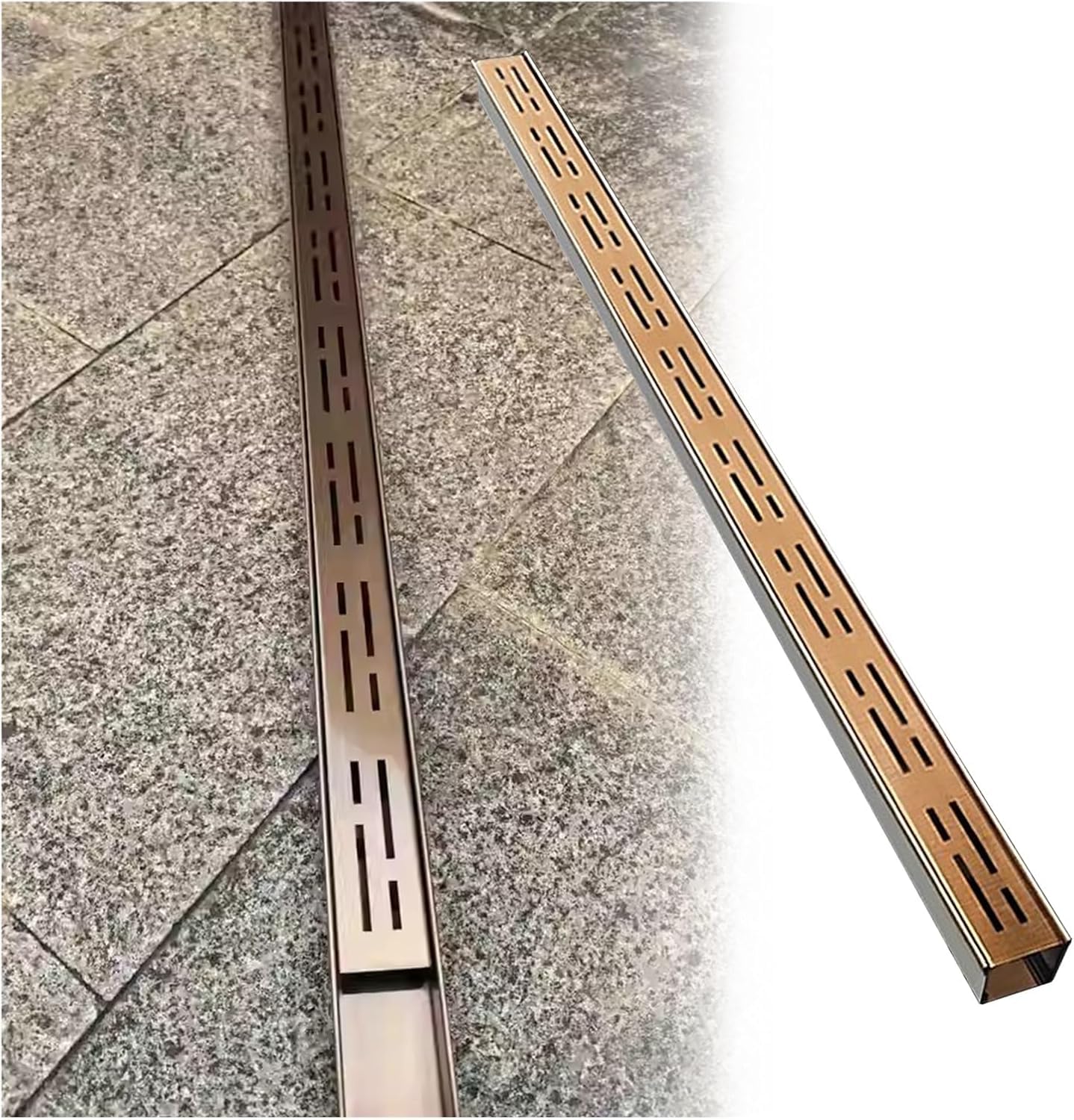 Caniveau extérieur or rose 99 cm pour sublimer votre piscine et jardin