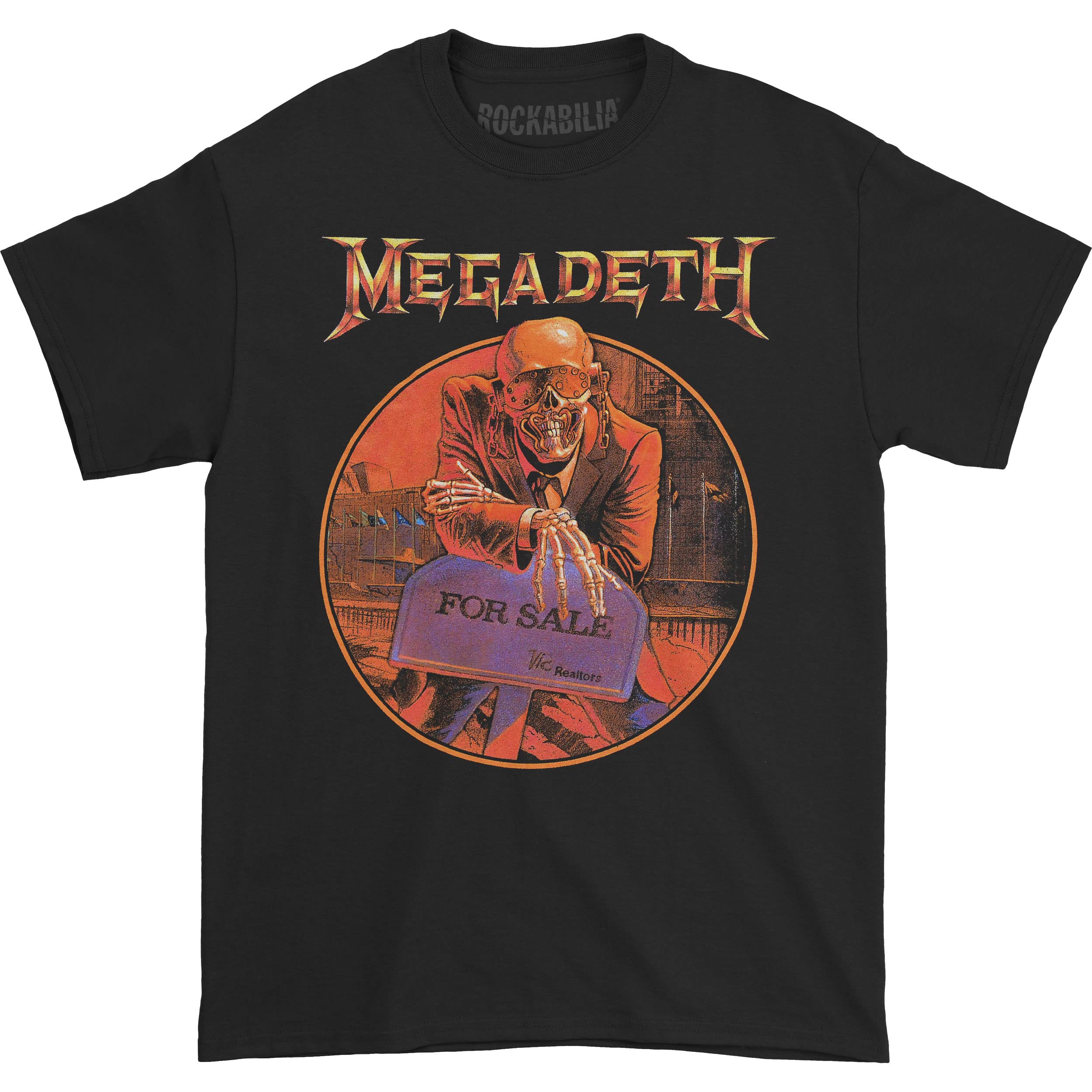 Megadeth T Shirt Peace Sells Track List Band Logo Official Mens Black XL