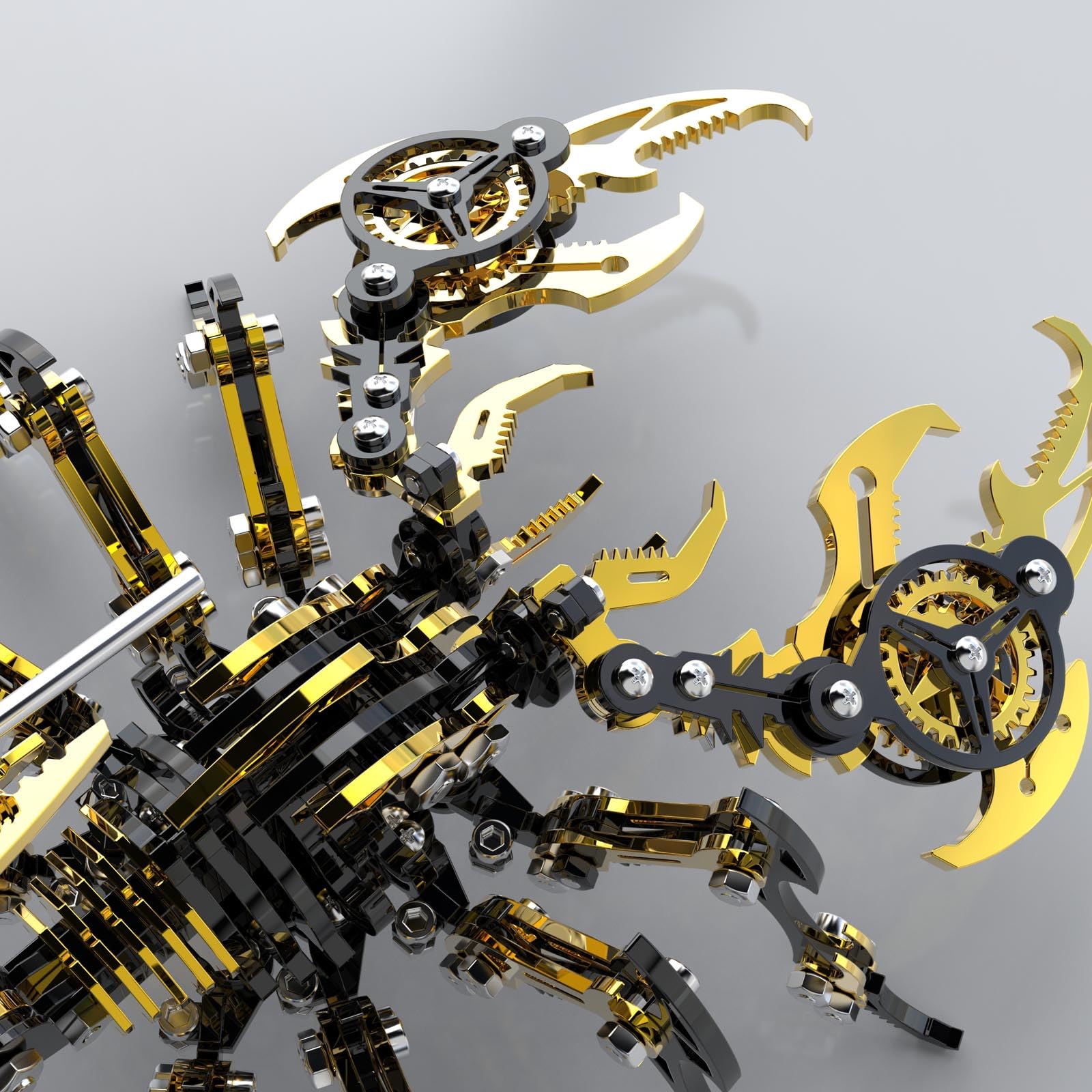 Kolorowe metalowe puzzle 3D, skorpion dla dorosłych, "zrób to sam", metalowy model mechaniczny 3D, dla dorosłych, z zestawem narzędzi, metalowy zestaw modelarski 3D, zabawka na biurko,