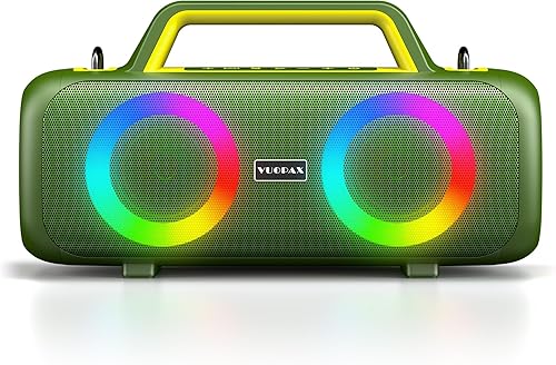 Altavoz Bluetooth inalámbrico portátil, sonido estéreo de graves profundos, conectividad Bluetooth 5.3, batería de larga duración de 8 horas