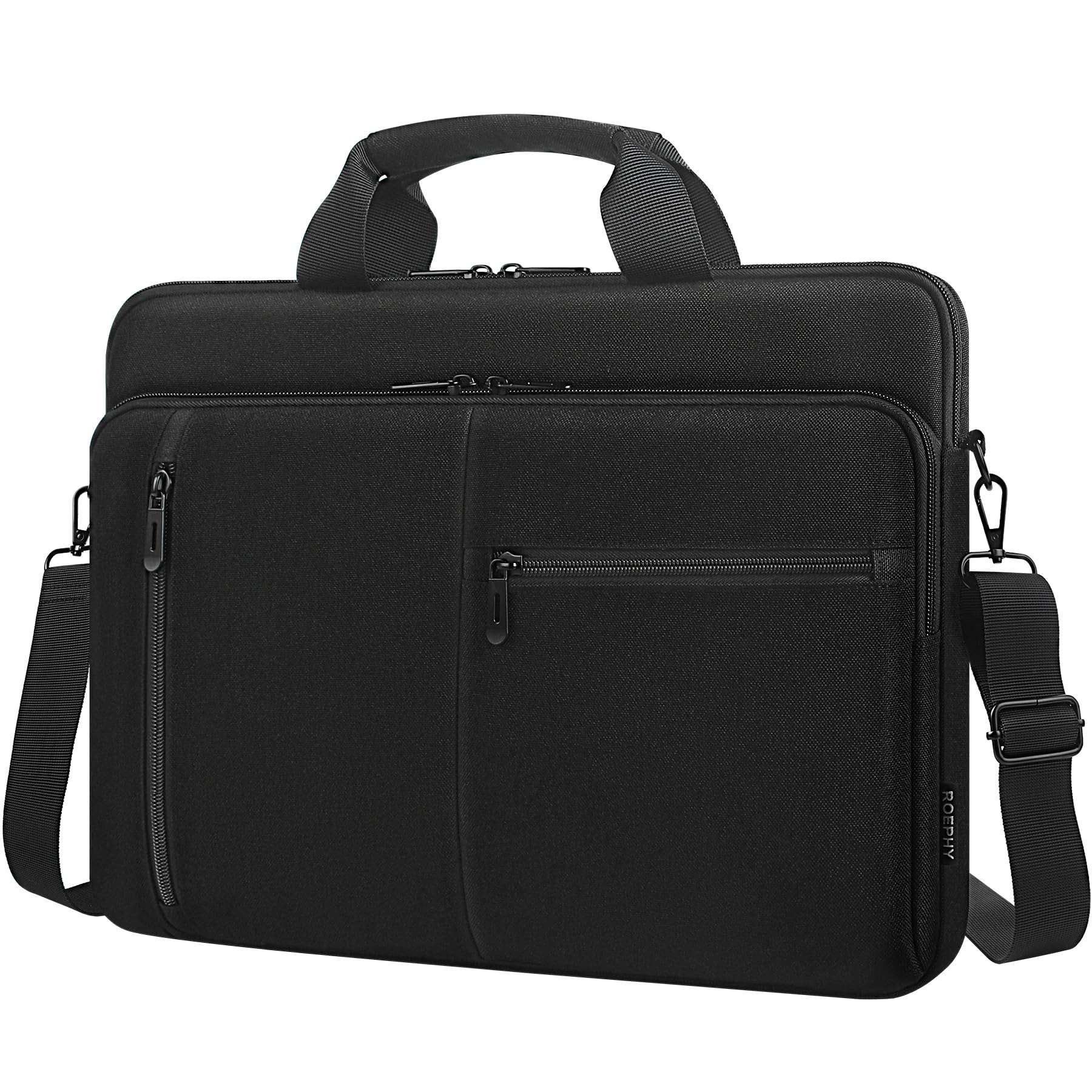 Sacoche Ordinateur 17-17.3 Pouces Anti-Choc Anti-Rayures Sac à Bandoulière Pochette PC Portable Sac Ordinateur pour Dell XPS 17 / Inspiron 17 5000 7000, LG gram 17, Razer Blade 17, Noir