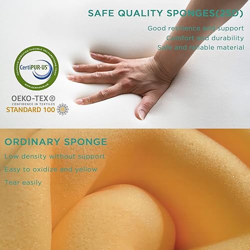 Miniatura 4 de HBlife Almohada de cabecera tamaño Queen (60 x 10 x 6 pulgadas), almohada de cuña para cabecero, relleno de espacio de cama (brecha 0-8 pulgadas)