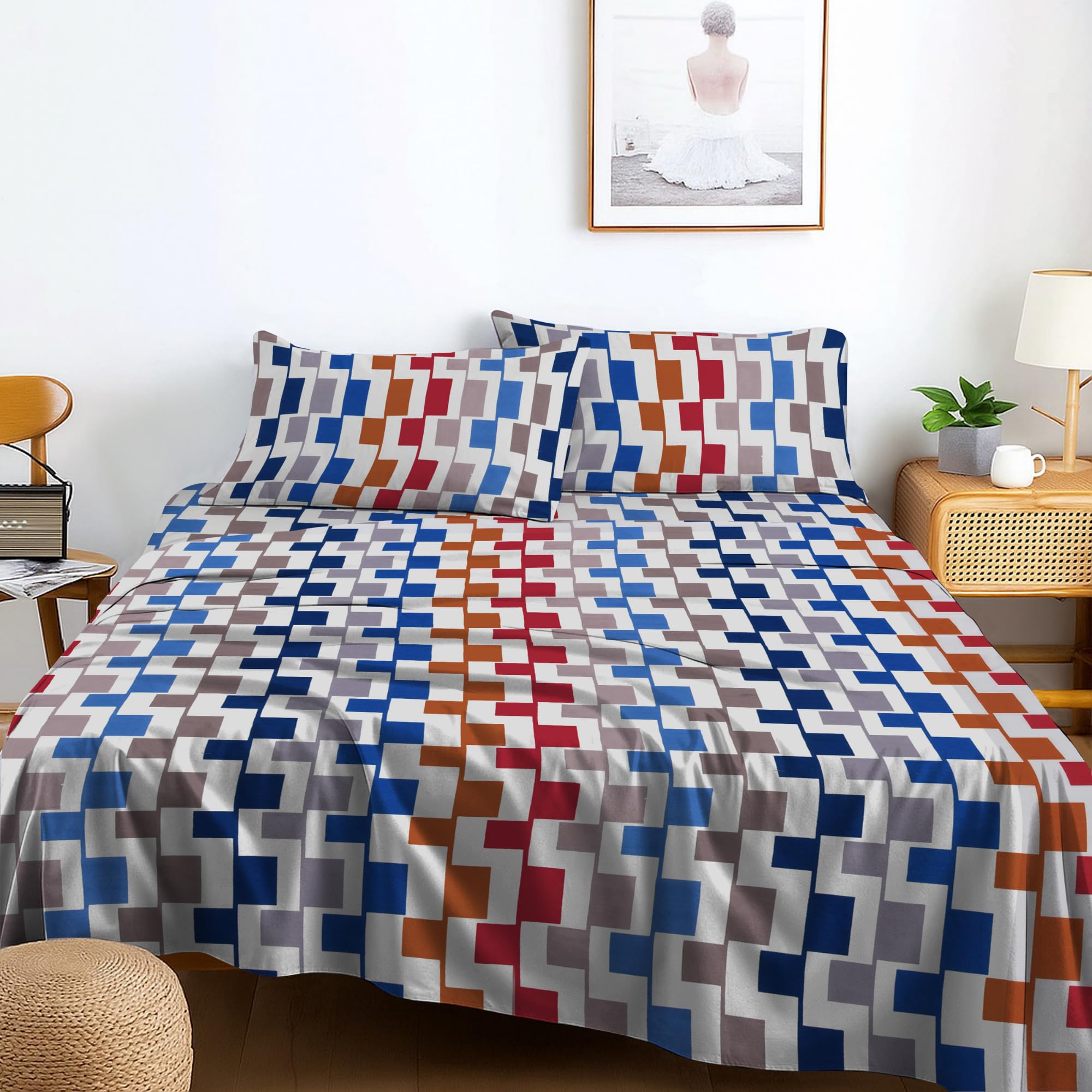 EverSoft Bedding Single 2-Piece Luxury Bed Sheet Set Soft, Cozy & Breathable Hotel Quality Bedding with Flat Sheet & 1 Pillowcases Durable, Elegant Design, Machine Washable — image 1