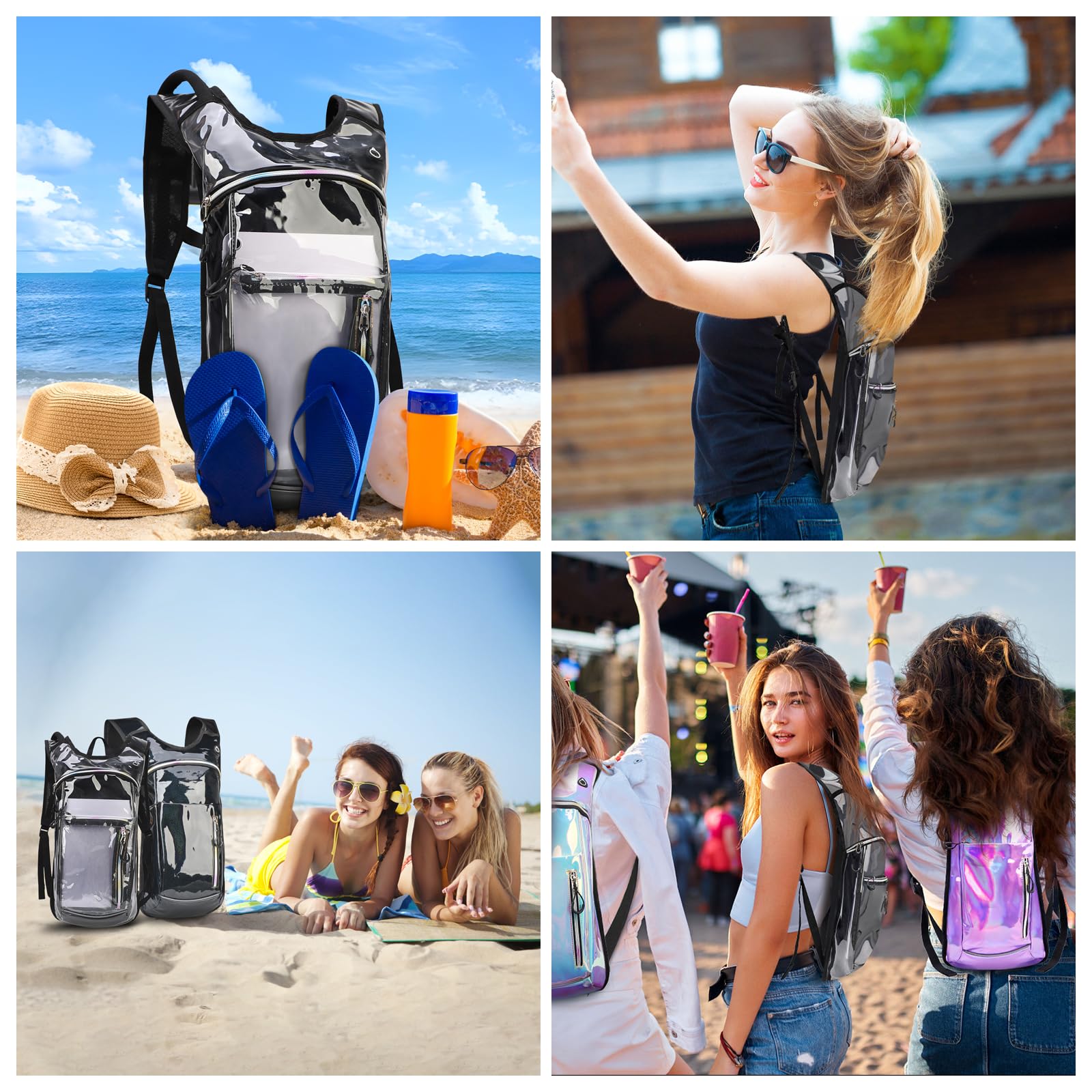 Mochila de hidratación, mochila de agua con bolsa de hidratación de 2 L, mochila de agua rave, mochila de hidratación de aislamiento ligero para senderismo, correr, ciclismo, equipo de