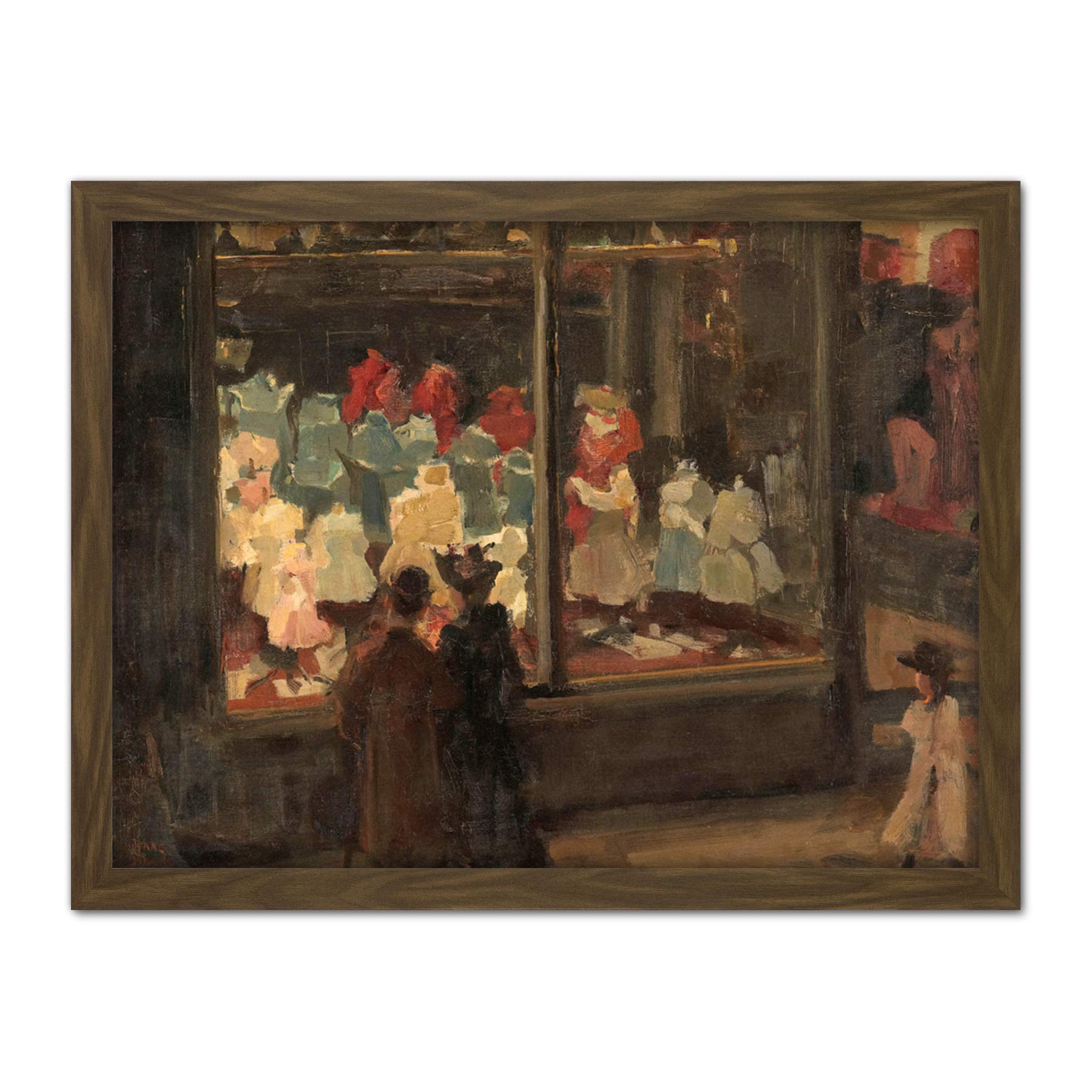 Artery8 Isaac Israels Clothing Shop Window Picture Artwork Framed Wall Art Print 18X24 Inch
