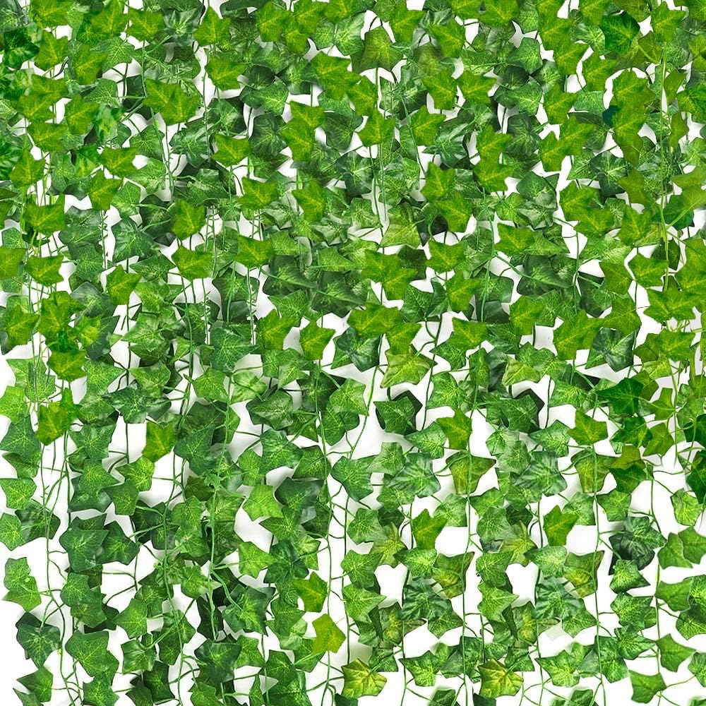 CEWOR 36 Pack 236 Feet Artificial Vines for Bedroom, Fake Ivy for Room Wedding Decor, Hanging Vines with Fake Leaves Artificial Ivy Garland for Wall Indoor Outdoor Decoration