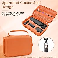 Vista 2 de Estuche para el combo de videocámara DJI OSMO Pocket 3, bolsa de almacenamiento dura EVA con 1 correa ajustable y 2 protectores de pantalla y 1 mini