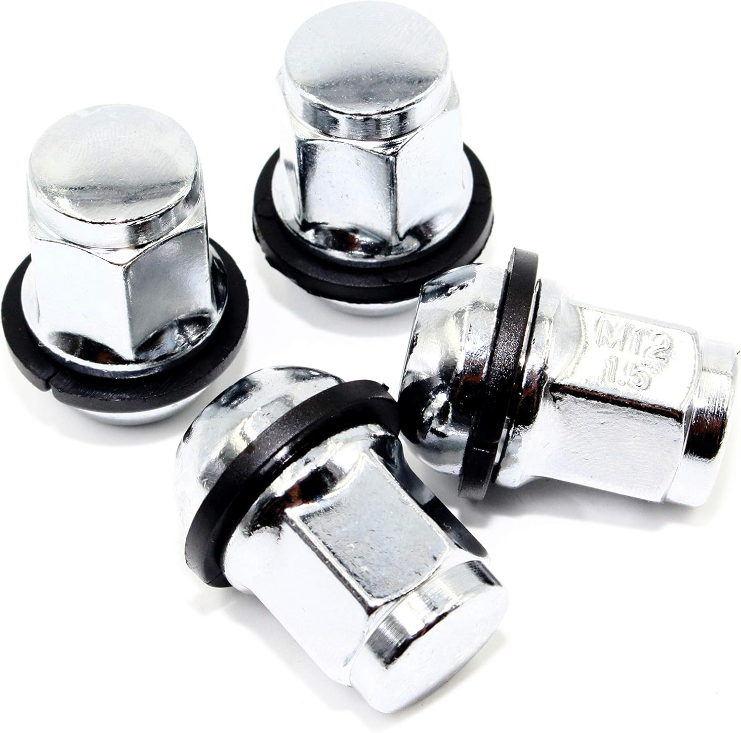 Set of 20 Veritek 12x1.5 Chrome Radius Ball Seat OEM Factory Washer Style Lug Nuts for Honda Acura