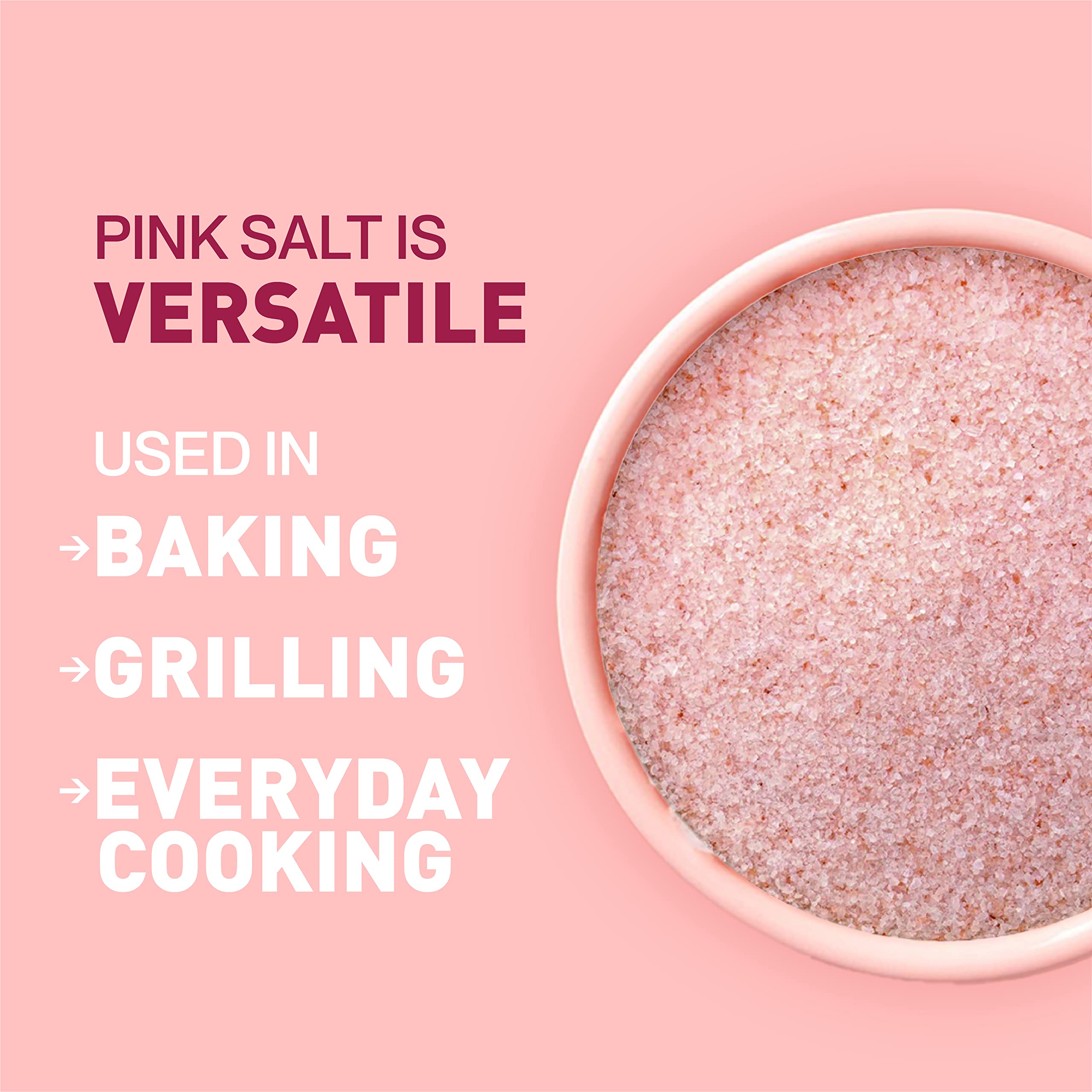 Zama Himalayan Pink Salt 1.5 Kg Pack of 2 | Dark Pink Salt | Sendha Namak | Nutrients and Minerals Rich | Chef Special Gourmet Grade from Himalayas | All Purpose Cooking | No Additives, Unrefined - Image 4 thumbnail