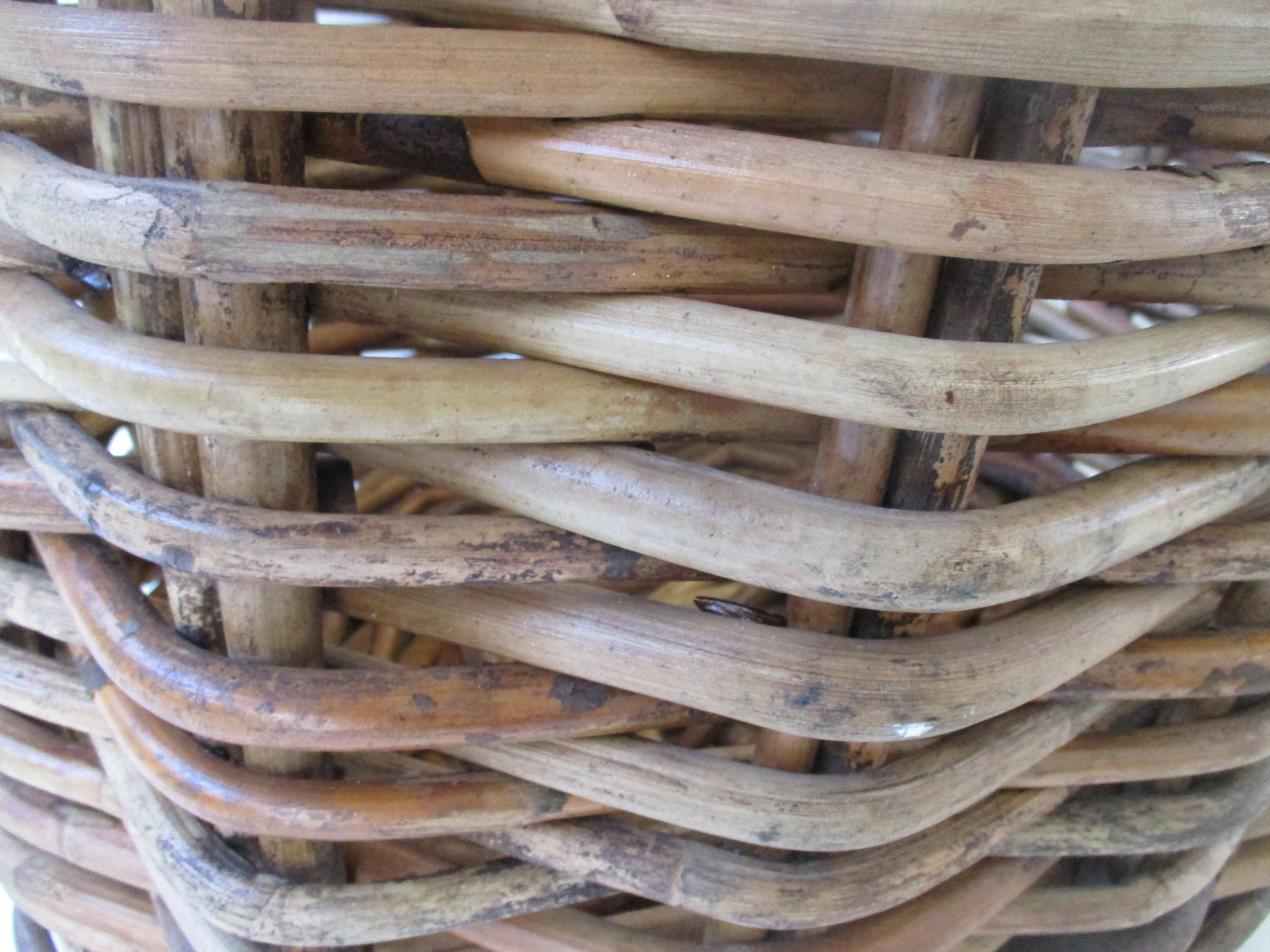 cesto vimini porta legna cm 63x52x40 H conmanici cm 47 intreccio in rattan robustissimo portalegna porta biancheria ovale