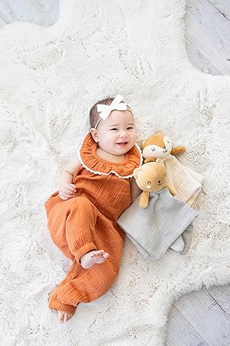 Miniatura 5 de Pearhead Bear Snuggle - Manta de bebé suave y adorable para bebés, juguete para acurrucarse para recién nacidos, manta de seguridad neutra para