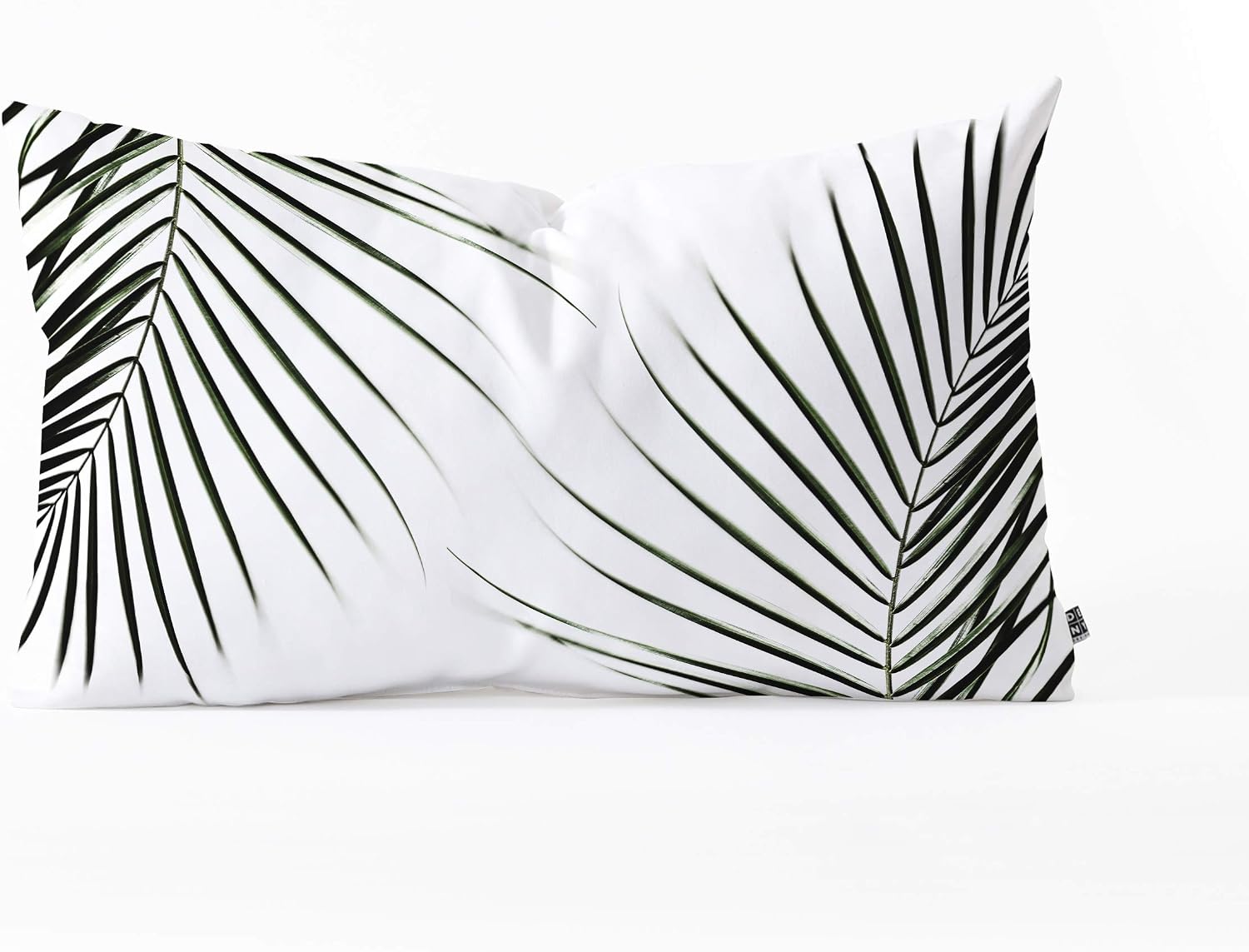 Deny Designs Mareike Boehmer Palm Leaves 9 Oblong Throw Pillow, 26" x 16", White