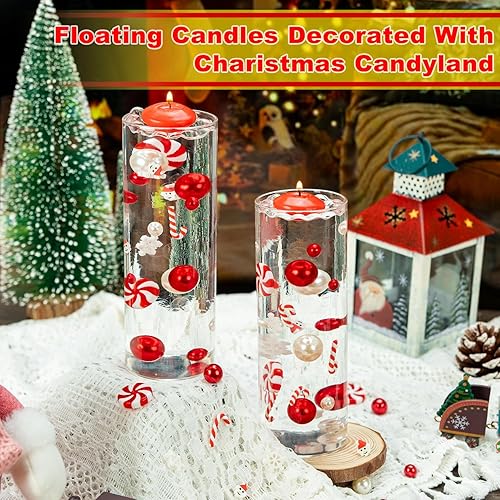 Miniatura 5 de 4136 piezas de perlas de relleno de jarrón de Navidad, cuentas de gel de agua transparente, jarrón de perlas de relleno de perlas flotantes con 8