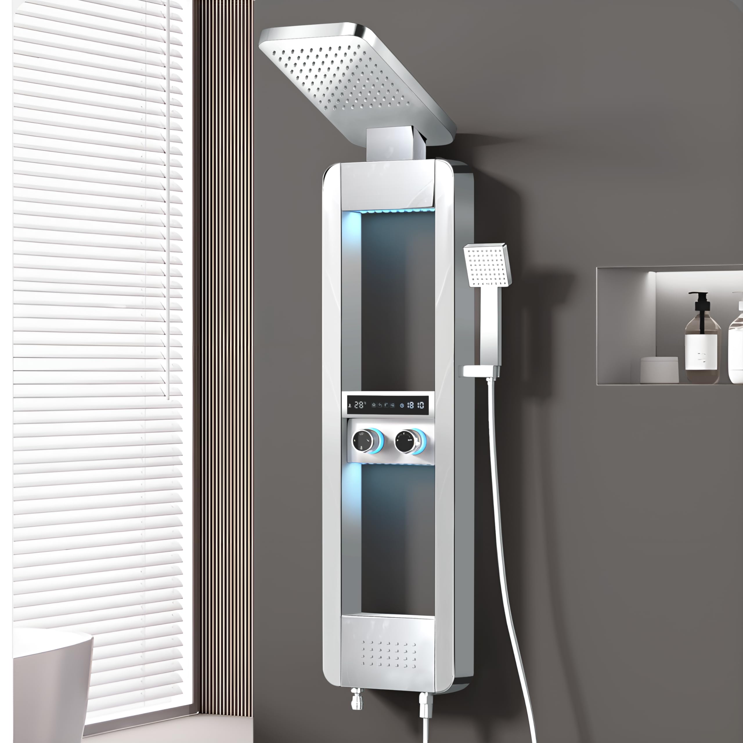 See full amazon price history chart for Plantex Shower Panel Full Set for Bathroom with Temperature Display and Piano Switches/Bathroom Shower System with Hot & Cold Mixer - (HS - 8036) Plantex Shower Panel Full Set for Bathroom with Temperature Display and Piano Switches/Bathroom Shower System with Hot & Cold Mixer - (HS - 8036) (B0D7MPRB46) Amazon Price History, Amazon Price Tracker