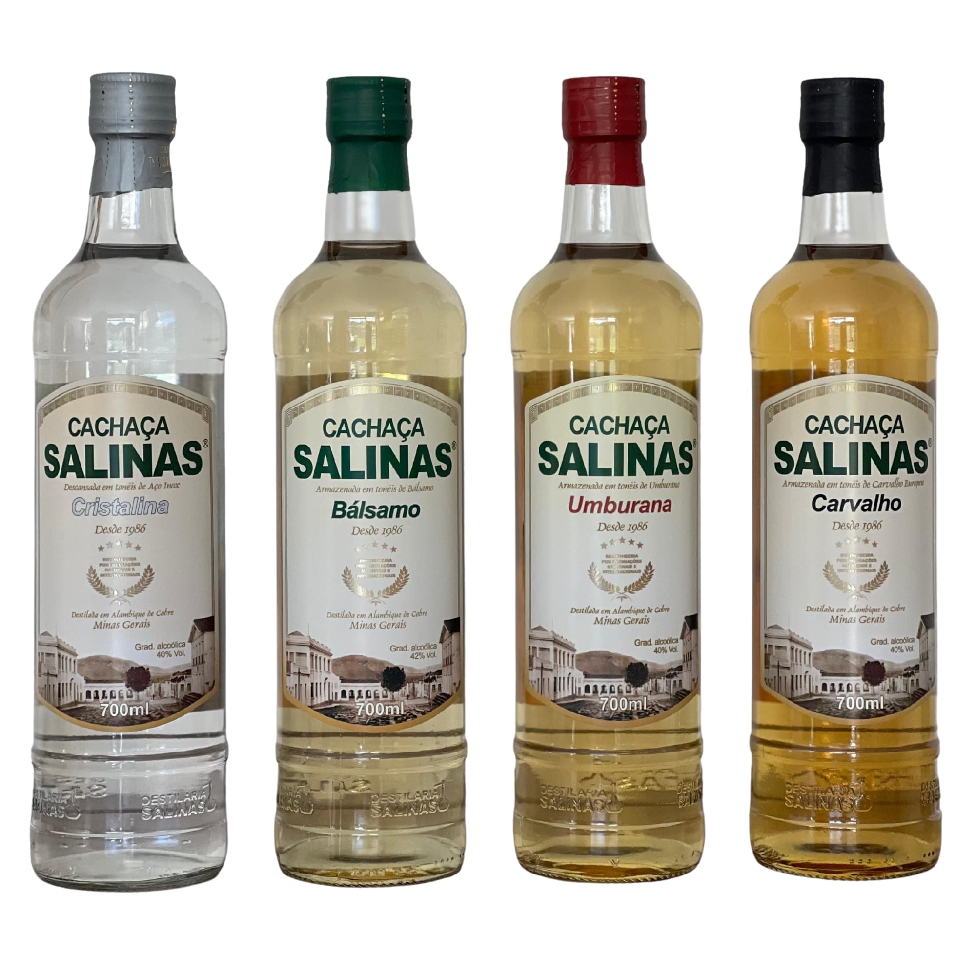 Cachaça Salinas Premium 700 ml Destilado Artesanal de Brasil para Caipirinha
