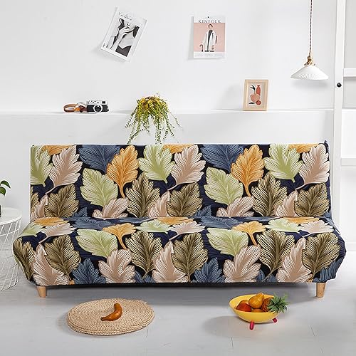 Miniatura 2 de Funda elástica para sofá cama sin brazos, funda estampada lavable para futón, antideslizante, protector de muebles para sala de estar, 3 M