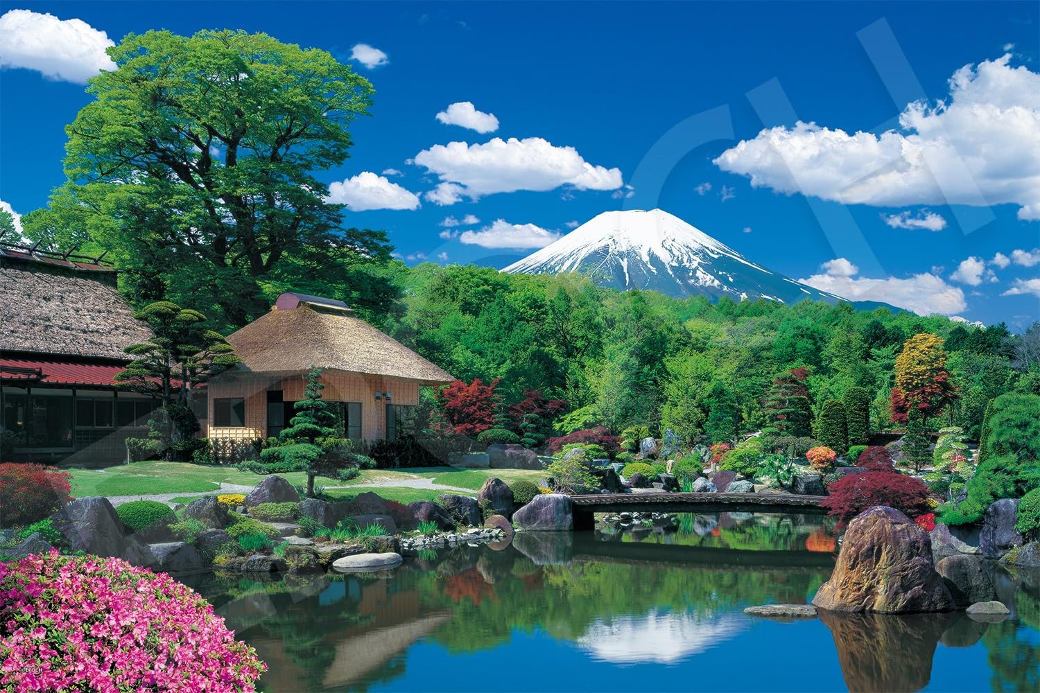 Amazon | エポック社 1000ピース ジグソーパズル 富士山と忍野村