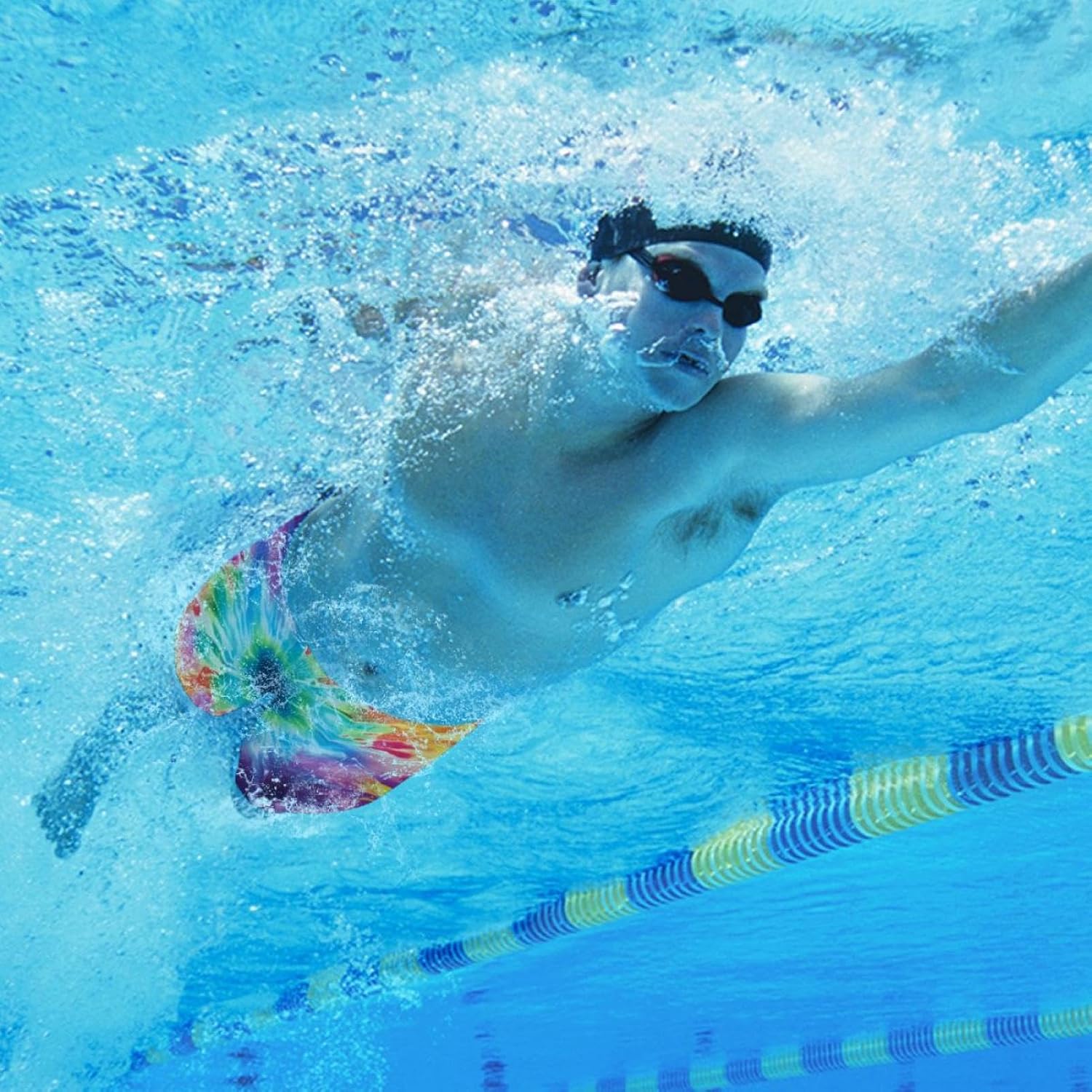 Tie Dye Men's Swimsuit Jammer Quick Dry Swim Jammer Racing & Training Swimsuit