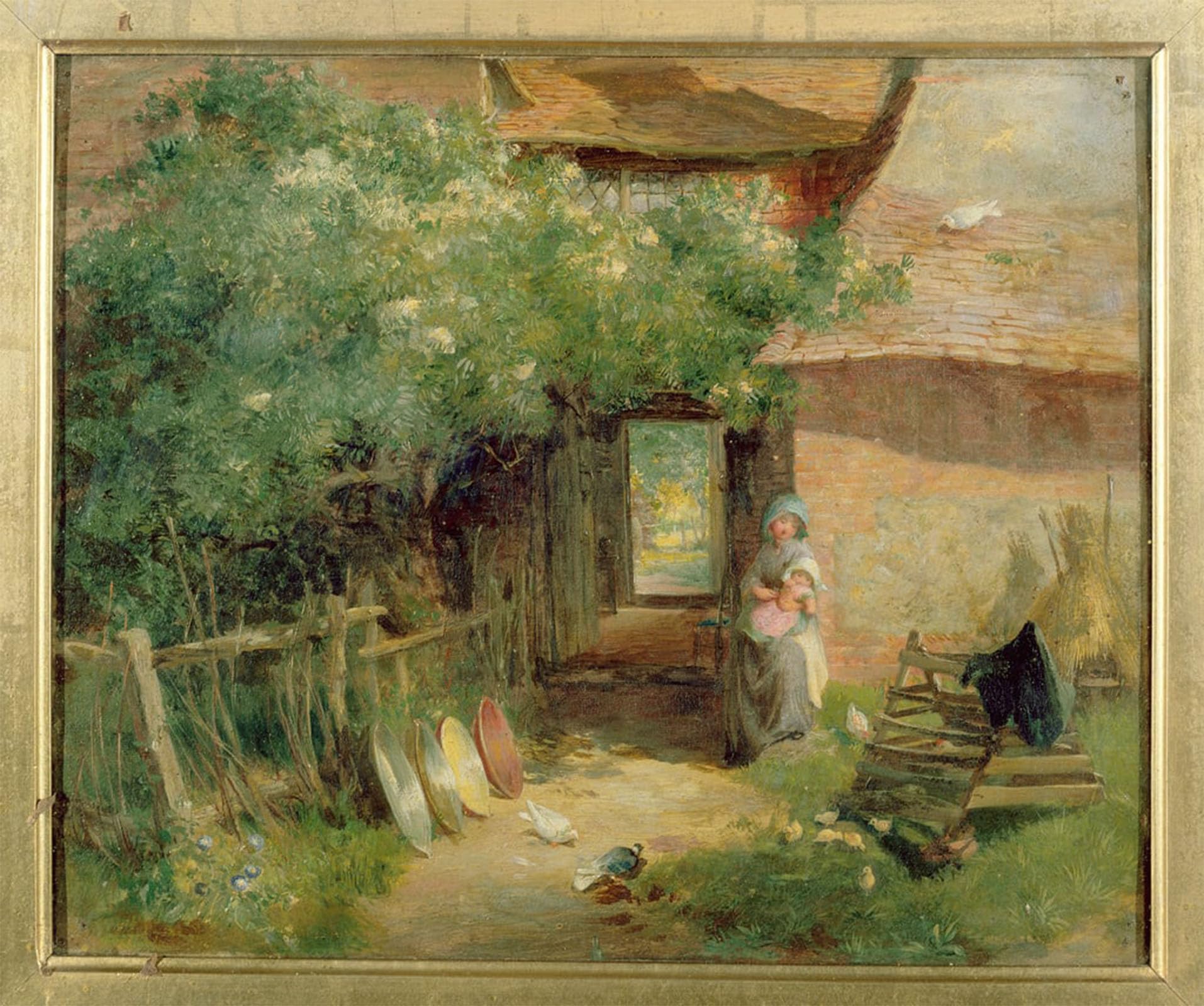 POSTERIIk Vintage Art Print Images Pictures Print a Cottage Garden by Charles Lewis Modern Colour Posters for Office Home Decor 60x90cm