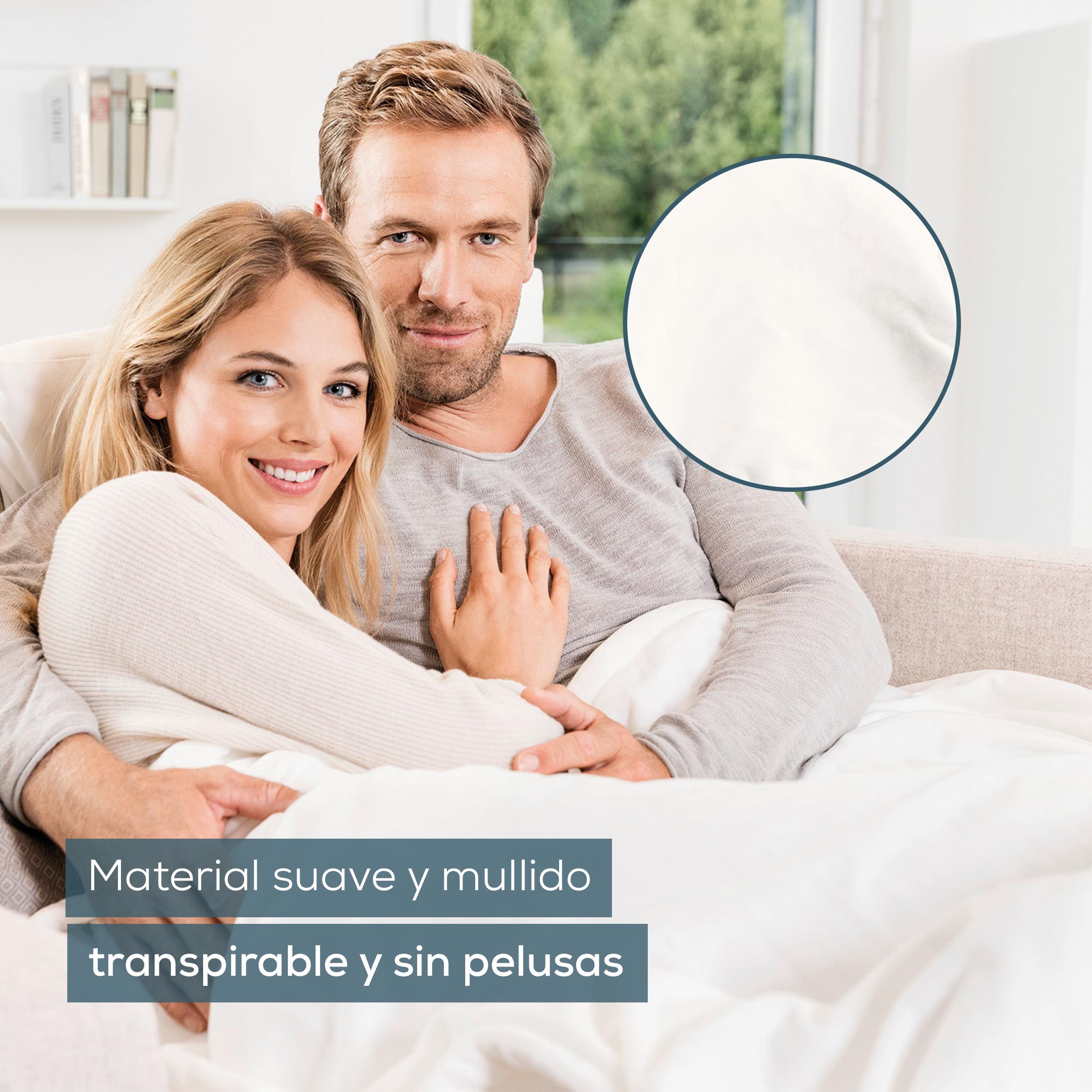 Beurer HD 75 manta eléctrica, manta de peluche de material polar, 6 ajustes de temperatura con un sistema de seguridad y desconexion automatica, lavable a máquina, blanca, 180 x 130 cm