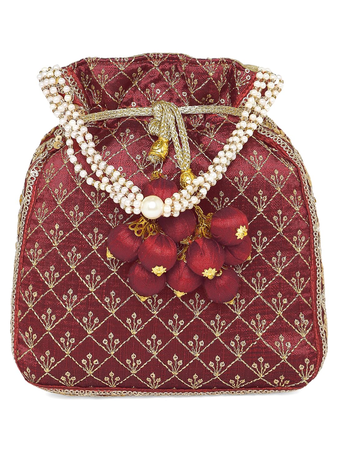 Aheli Potli Bag for Women Handmade Evening bag Stylish Bridal Fashion Wristlet
