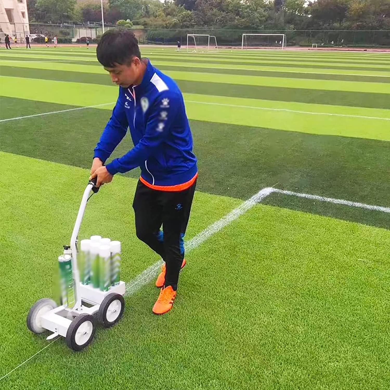 Aioneer Line Striping Machines Line Marking Applicator Surface Line Marking Machine Driveway Marker Spray Paint Playground Marking Tools