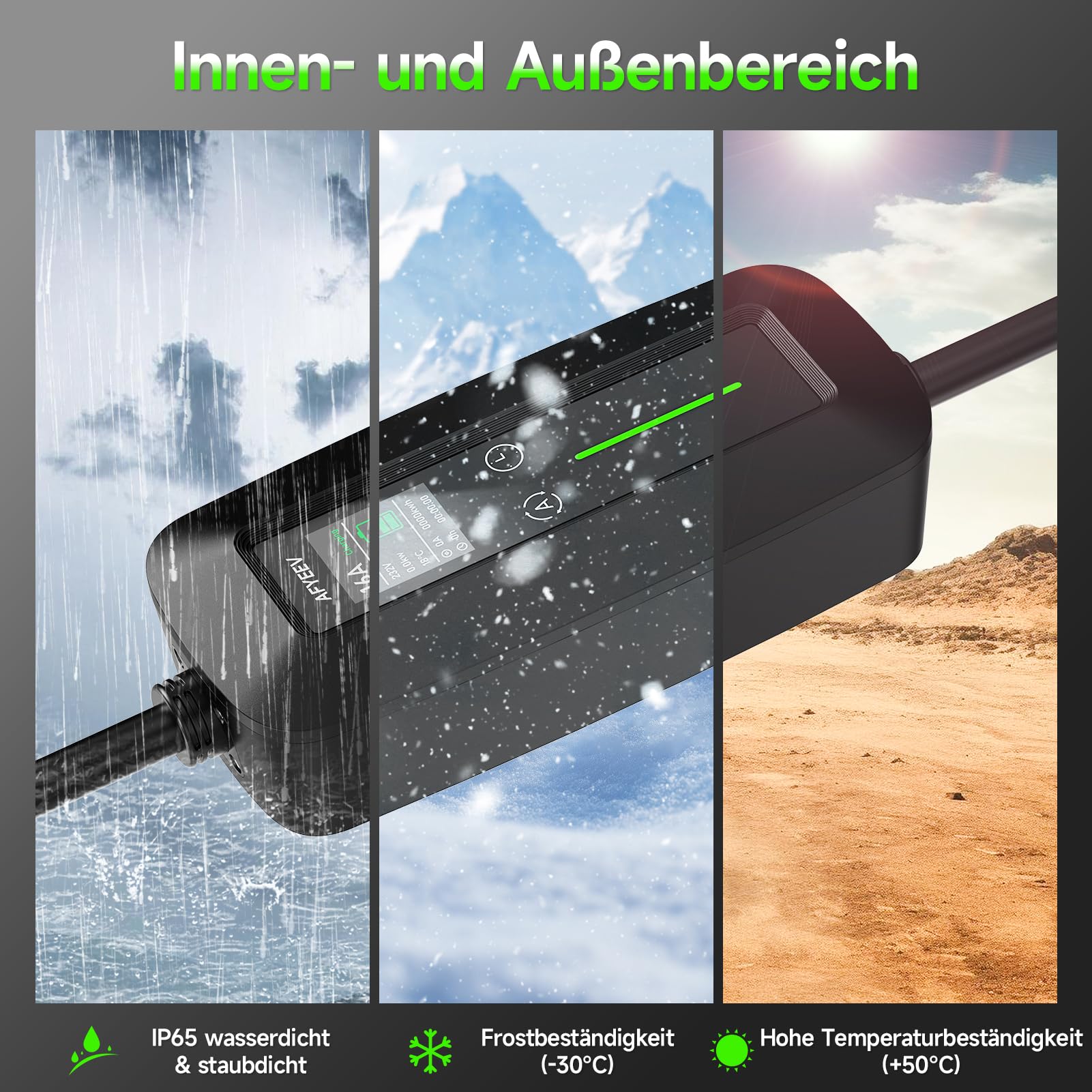 Laadpaal 11kw Dé Type 2 Laadkabel Schuko 3,68kW [1-fase, 10m, 6-16A], EV-laders Elektrische Auto Oplader Draagbaar