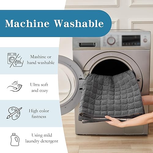 Miniatura 7 de MYSKY HOME Funda para sofá, funda lavable para perros, funda para sofá modular, funda protectora antideslizante para sofá de 4 cojines, fundas