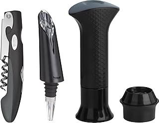 Trudeau 5060190 Caja de Vino plástico Negro 23 x 6 x 23 cm 4 Piezas