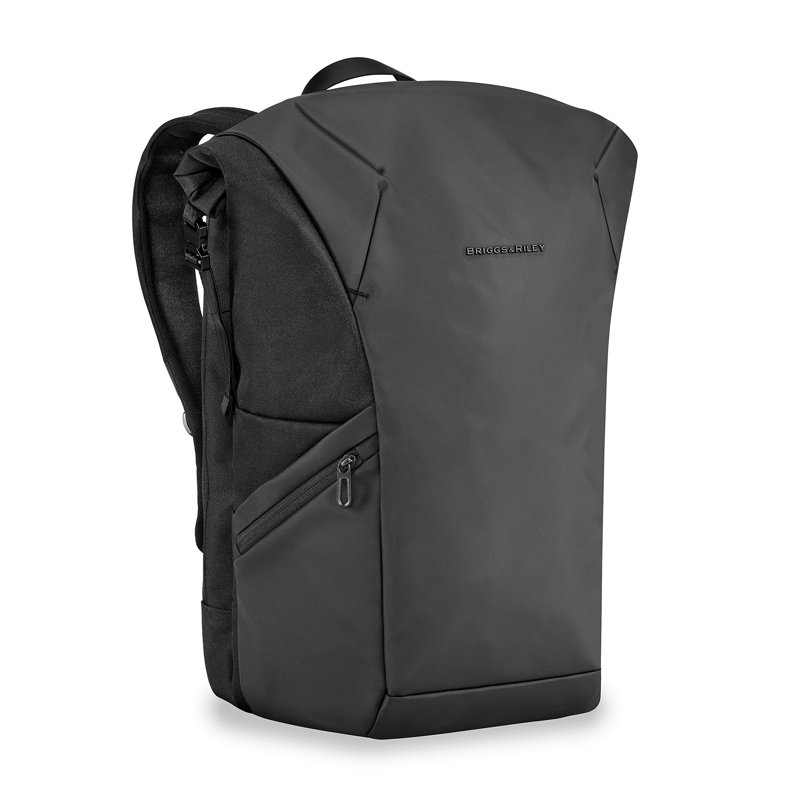 Delve Large Roll-Top Laptop Backpack, Black, 19" x 12.5" x 8.5"