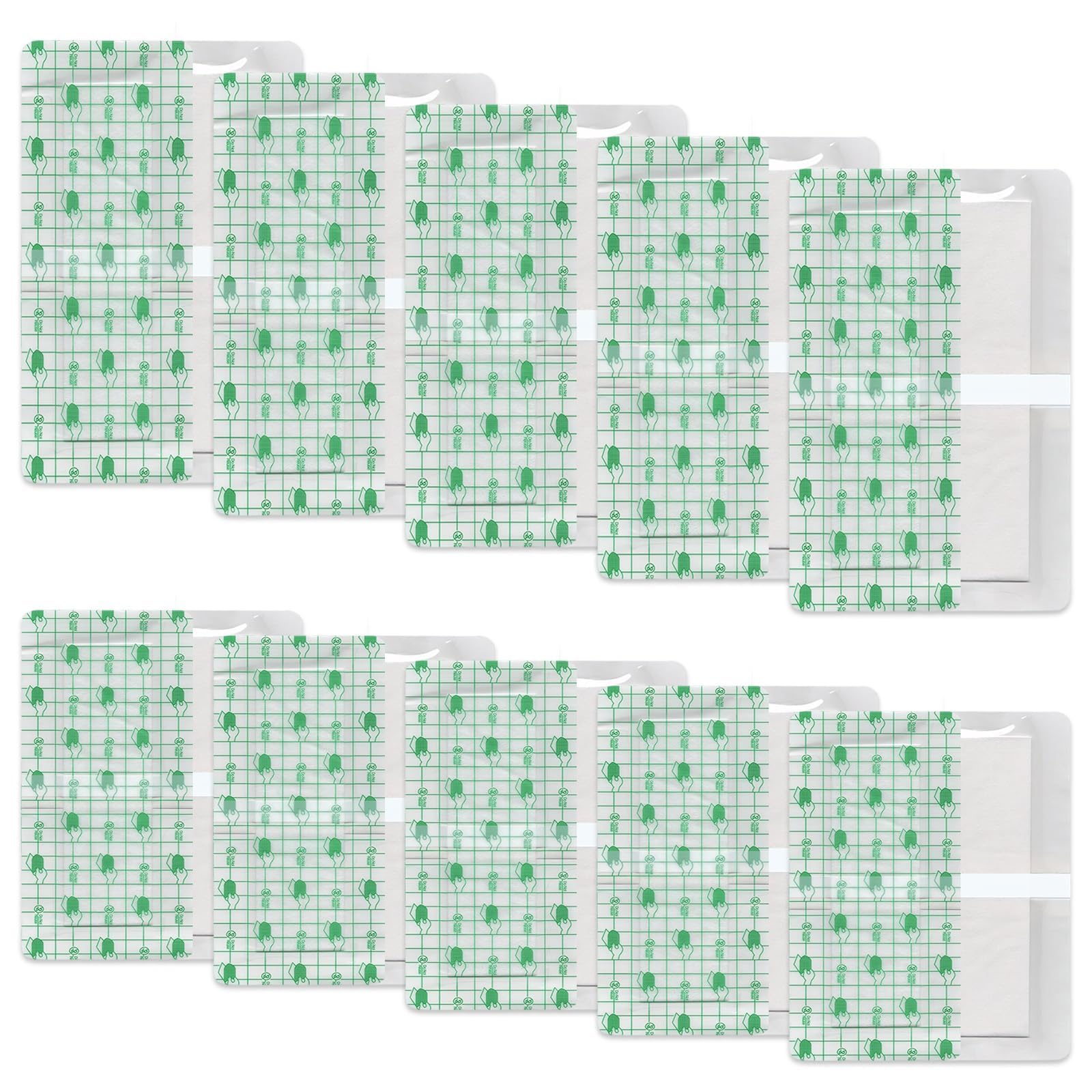 15-Pack Adhesive Bandage with Pad, 10x25cm Large Bandage with 5x20cm Cotton Center, Tape for Gauze Fixation and Daily Use-image-17