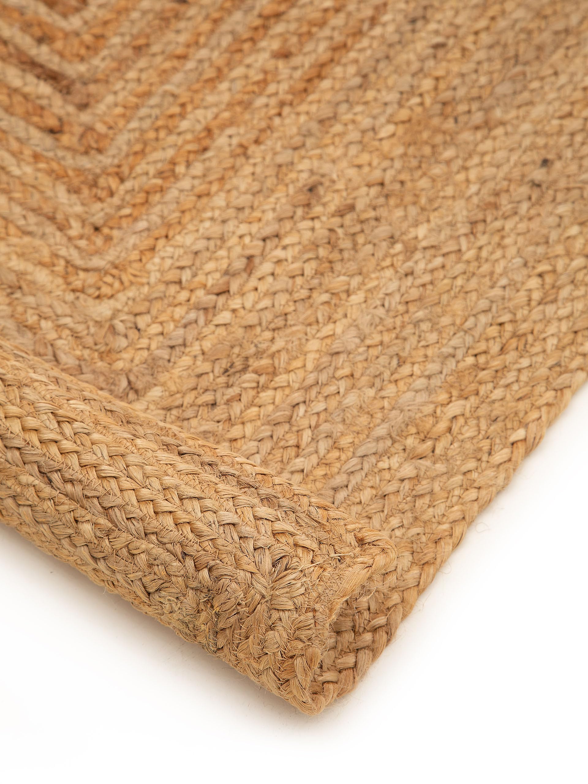 benuta Pure Alfombra Yute Jutta - Natural 70x200 cm - Tejido a Mano para Dormitorio, Sala de Estar y Salon - Diseño Boho - Apta para Suelos radiantes