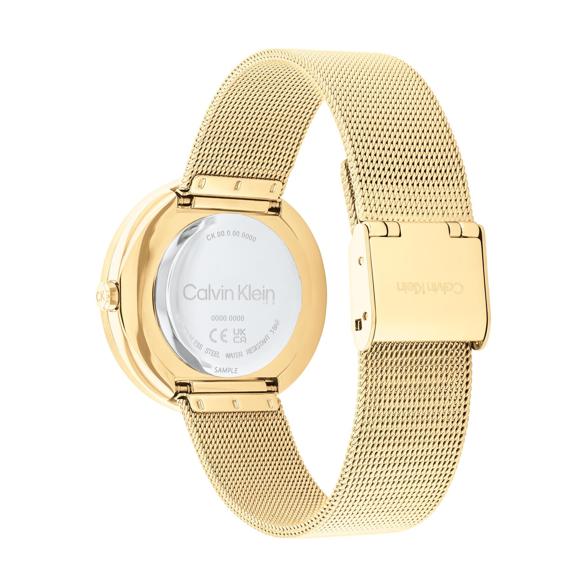 Calvin Klein Reloj Analógico de Cuarzo para Mujer Colección Twist con Correa de Malla de Acero Inoxidable